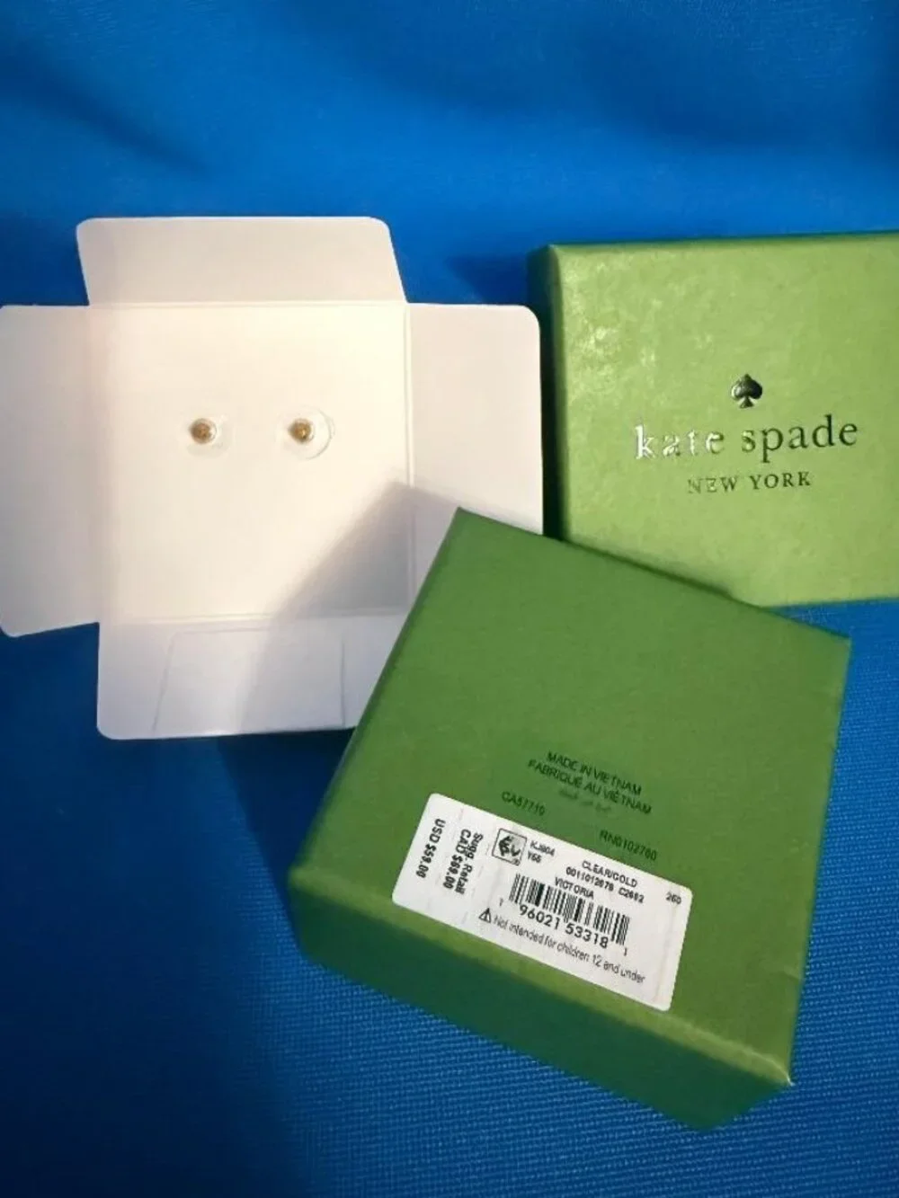 NEW ~ BNIB KATE SPADE VICTORIA SPARKLING CRYSTAL CLUSTER STUD / PIERCED EARRINGS